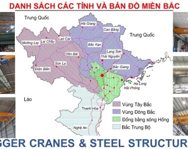 Các dự án cầu trục, cổng trục, nhà thép tại 63 tỉnh thành" MIỀN BẮC - MIỀN TRUNG - MIỀN NAM" của Bigger
